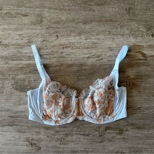 Skarlett Blue Entice Bra Full Coverage Underwire Clue Lace Womens 32D Coquette